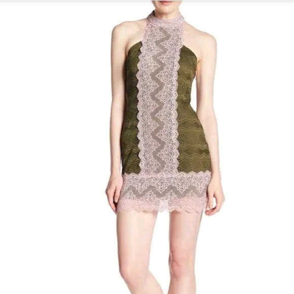 Free People Dresses & Skirts - **NWT** Free People, Small Dress, Olive Green & Light Pink